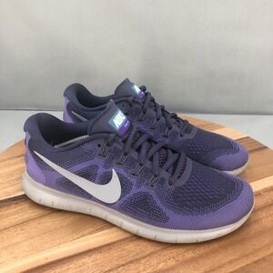 Nike Free RN Running Shoes Womens 8.5 Lightweight Comfort Purple Gray Low Top